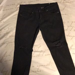 Black Distressed Jeans
